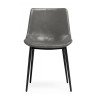 Стулья на металлокаркасе Алеида серая экокожа / черный глянец Стулья на металлокаркасе Алеида серая экокожа / черный глянец