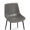 Стулья на металлокаркасе Алеида серая экокожа / черный глянец Стулья на металлокаркасе Алеида серая экокожа / черный глянец