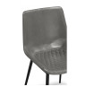 Стулья на металлокаркасе Алеида серая экокожа / черный глянец Стулья на металлокаркасе Алеида серая экокожа / черный глянец