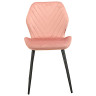 Стулья DC828 Стул мягкий, ПЫЛЬНО-РОЗОВЫЙ#G62-23 велюр, каркас металл черный КРУГЛЫЙ