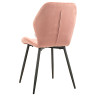 Стулья DC828 Стул мягкий, ПЫЛЬНО-РОЗОВЫЙ#G62-23 велюр, каркас металл черный КРУГЛЫЙ
