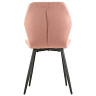 Стулья DC828 Стул мягкий, ПЫЛЬНО-РОЗОВЫЙ#G62-23 велюр, каркас металл черный КРУГЛЫЙ