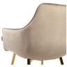 Стул-кресло DC834 Стул мягкий с подлокотниками, МОККО#G62-13 велюр, каркас металл золото