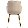 Стул-кресло DC834 Стул мягкий с подлокотниками, МОККО#G62-13 велюр, каркас металл золото