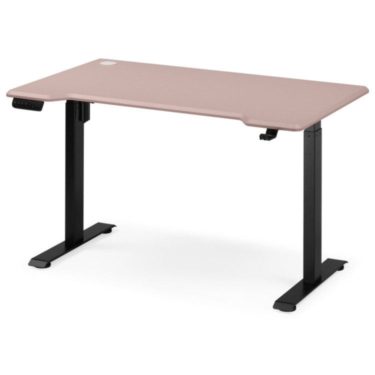 МАРКОС 120 компьютерный стол с регулировкой по высоте, цвет розовый / черный