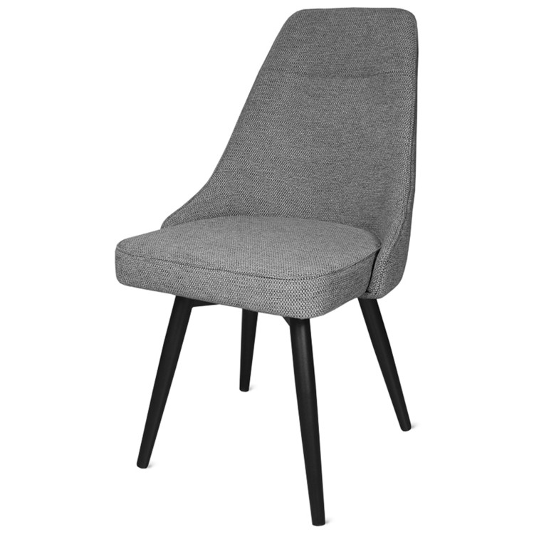 MATIS стул на металлическом каркасе с обивкой тканью, цвет серый / черный