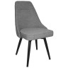 MATIS стул на металлическом каркасе с обивкой тканью, цвет серый / черный