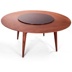 Деревянные столы со столешницей круглой формы. Wilson 160 деревянный обеденный стол