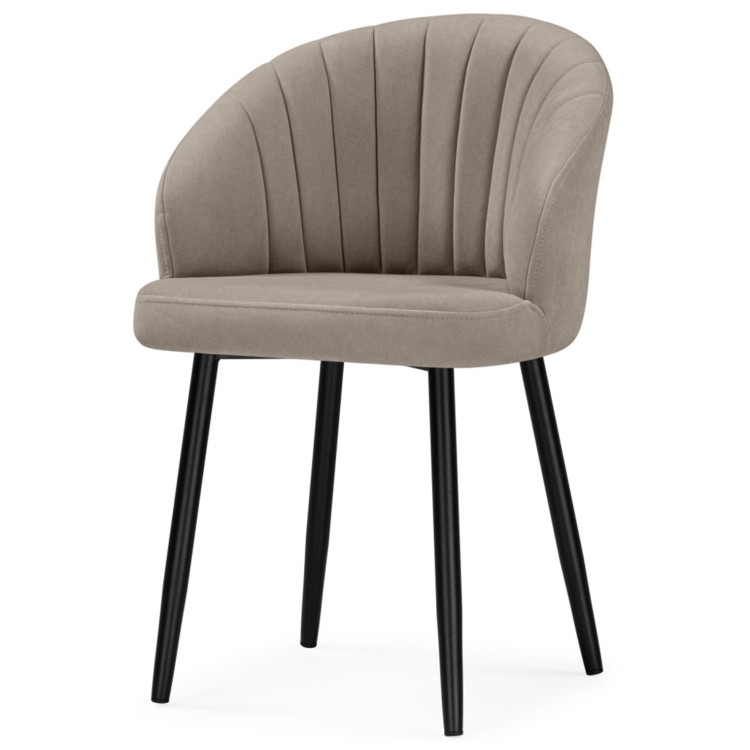 БЭНБУ стул с обивкой тканью велюр, цвет marseille 16 / черный