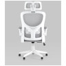 Компьютерные кресла TopChairs Airone офисное белое, обивка из сетки и текстиля, механизм качания Top Gun