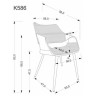 Стул-кресло Стул кухонный Halmar K586 (черный/орех)