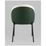 Обеденные стулья Adelinde бежевый с зеленой экокожей