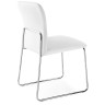 Стулья CONNUBIA Стул FRIDA CB/1806-SK  MT.P77 CHROMED/  SKUBA S92 OPTIC WHITE