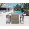 Садовые обеденные группы Барный комплект плетеной мебели T390GD/Y390G-W78_6Pcs Grey