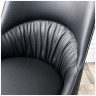 Обеденный стул для гостиной ABRIOLA Black Ti-25, экокожа черный PU, каркас бронзовый, бренд DISAUR