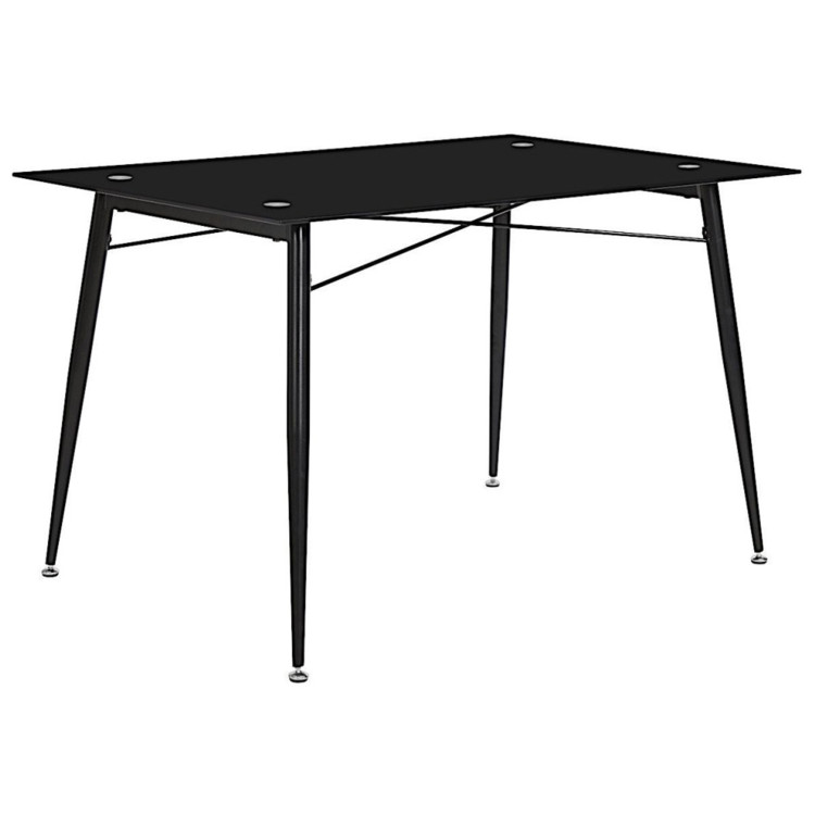 DT622 стол обеденный стеклянный тонированный, основание металл