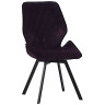 Стулья DC233 Стул мягкий поворотный 360, БРУСНИЧНЫЙ#M420-26 велюр, каркас металл, черный КВАДРАТ