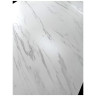 Керамические столы Стол MATERA 160 MARBLES KL-99 Белый мрамор матовый, итальянская керамика/ черный каркас, ®DISAUR