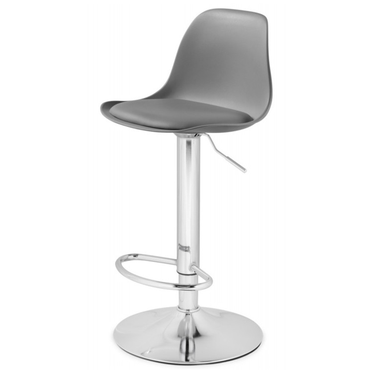 SOFT gray / chrome стул барный 