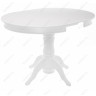 ПАВИЯ-90 раздвижной деревянный стол для кухни на одной опоре, max длина 120 см