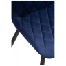 БАОДИН Б/К полубарный стул на металлическом каркасе с обивкой тканью велюр, цвет синий