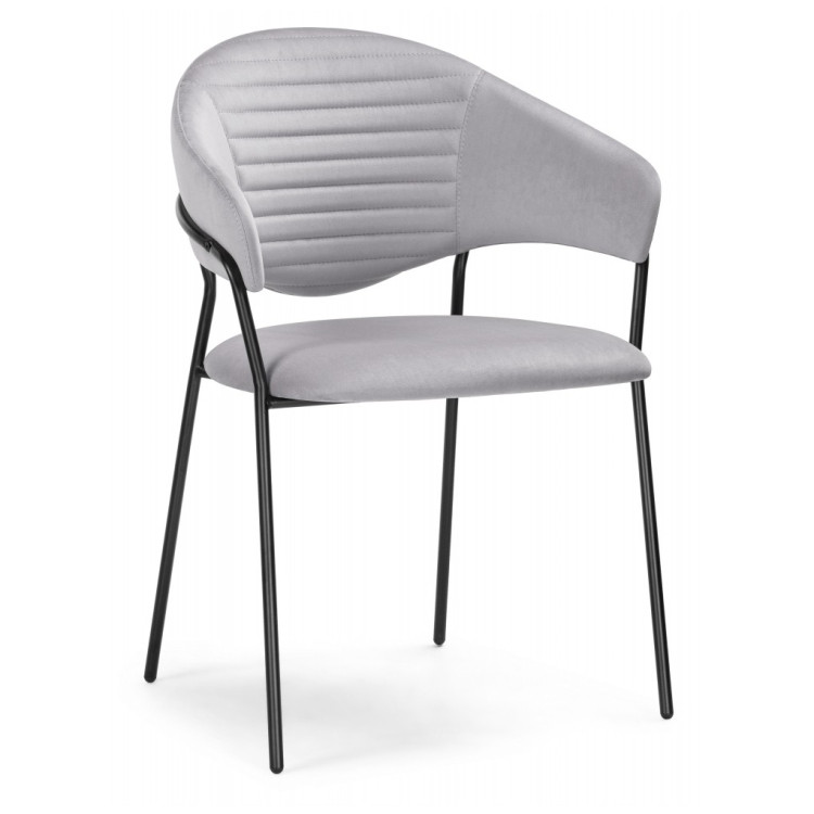 Стул-кресло Рансол серый / черный глянец