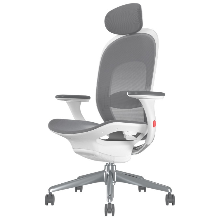 KARNOX EMISSARY Milano компьютерное кресло с обивкой сеткой, цвет светло-серый, основание белое