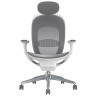 KARNOX EMISSARY Milano компьютерное кресло с обивкой сеткой, цвет светло-серый, основание белое