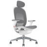 KARNOX EMISSARY Milano компьютерное кресло с обивкой сеткой, цвет светло-серый, основание белое