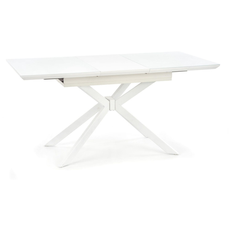 Ламинированные столы DT-650-A Стол обеденный раскладной Havier 120/160*80 см, БЕЛЫЙ, столешница МДФ