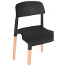 Стулья GH106/DC456 Стул пластиковый, ЧЕРНЫЙ, каркас бук