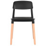 Стулья GH106/DC456 Стул пластиковый, ЧЕРНЫЙ, каркас бук