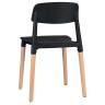Стулья GH106/DC456 Стул пластиковый, ЧЕРНЫЙ, каркас бук