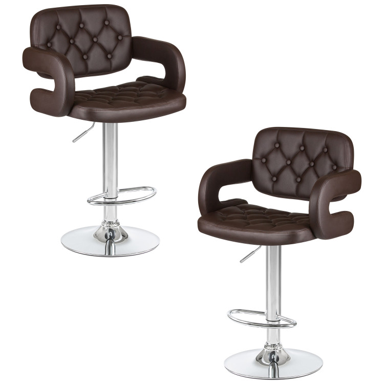 Полубарные стулья Набор 2 шт Стул барный DOBRIN TIESTO, коричневый