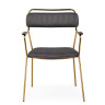 Стулья на металлокаркасе Aspen dark gray / gold