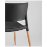 Обеденные стулья BISTRO черный, массив бука, матовый пластик