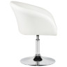 DOBRIN EDISON дизайнерское кресло с регулировкой по высоте с обивкой искусственной кожей, цвет белый