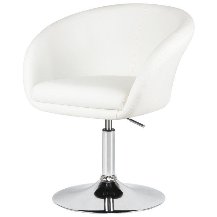 DOBRIN EDISON дизайнерское кресло с регулировкой по высоте с обивкой искусственной кожей, цвет белый