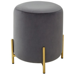 Пуф для гостиной RICE BLUVEL-14 GREY / GOLD М-City