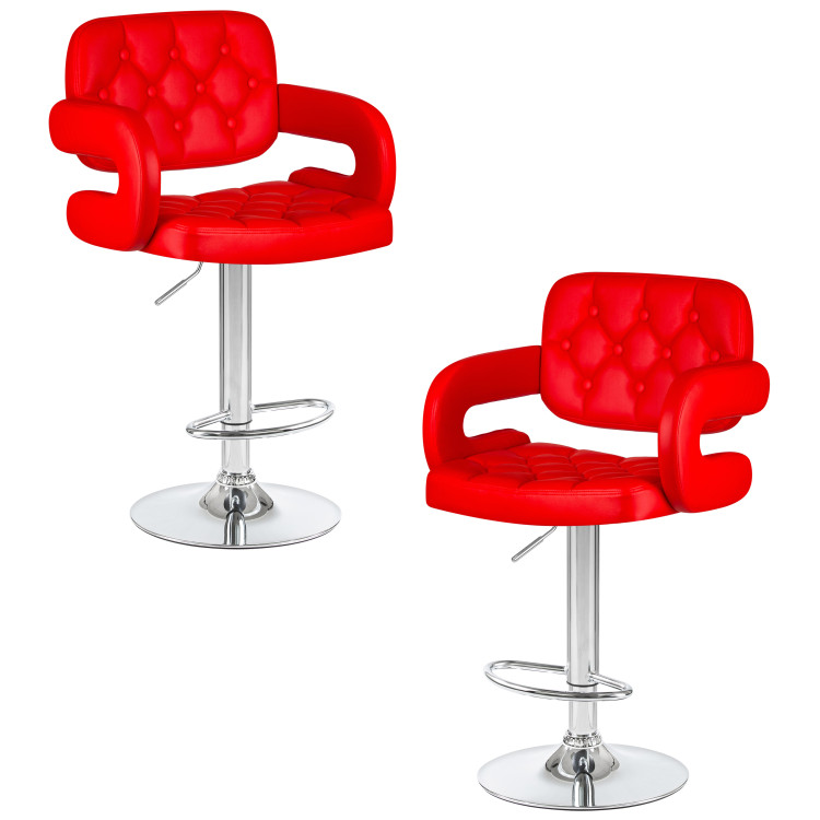 Полубарные стулья Набор 2 шт Стул барный DOBRIN TIESTO, красный