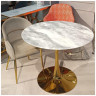 Import.categories_IST-CASA Стол обеденный круглый Остин BS212-100LG, 100х76 см, светло-серый мрамор/золото