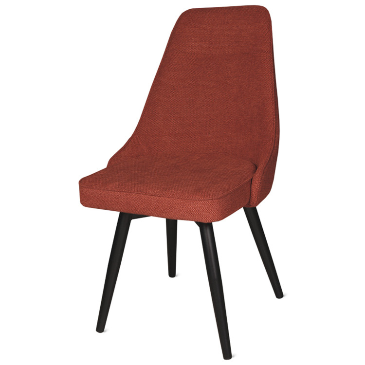 MATIS стул на металлическом каркасе с обивкой тканью, цвет терракотовый / черный