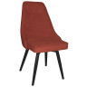 MATIS стул на металлическом каркасе с обивкой тканью, цвет терракотовый / черный