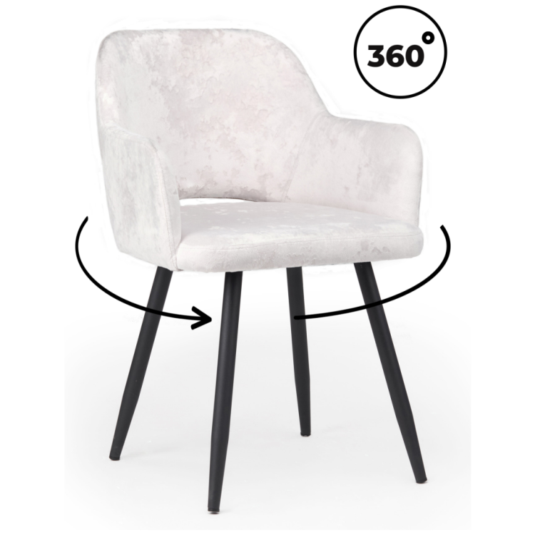 Стулья на металлокаркасе Эолин 360 светло-бежевый (simple 011) / черный