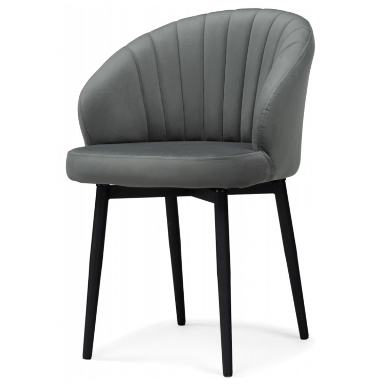 БЭНБУ 360 поворотный стул с обивкой тканью велюр, цвет MR-11 / черный