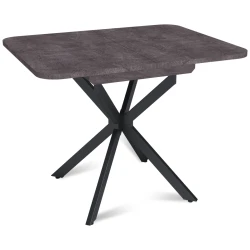 Стол Твист раздвижной (100+30) камень темный / опоры черные