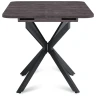 Обеденные столы Стол Твист раздвижной (100+30) камень темный / опоры черные