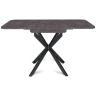 Обеденные столы Стол Твист раздвижной (100+30) камень темный / опоры черные