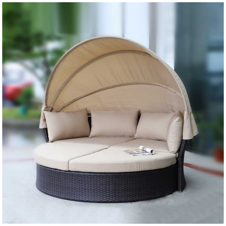 Диваны для дачи Диван-трансформер из искусственного ротанга AFM-325B Brown