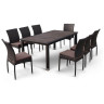 Садовые обеденные группы Комплект плетеной мебели T347/Y380A-W53 Brown (8+1)